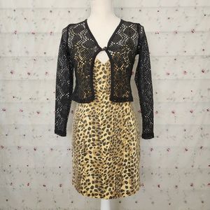 MPD Leopard Denim Wrap Dress